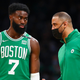 Jaylen Brown (l.) and Ime Udoka